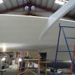 MAST FOIL 41 GOES FROM GRAY TO WHITE AT JOEST BOATS INC.